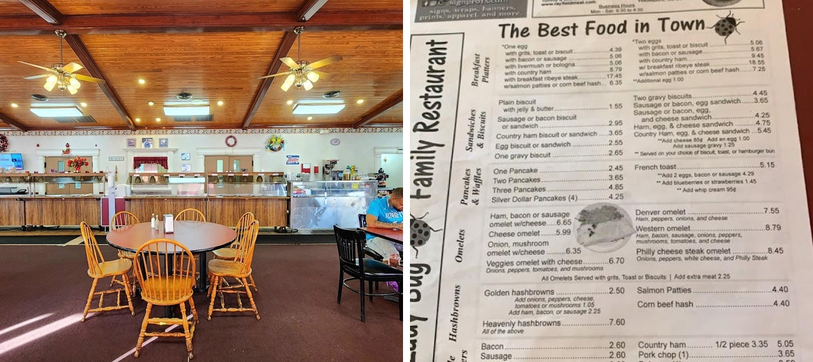 Lady Bug Family Restaurant Menu