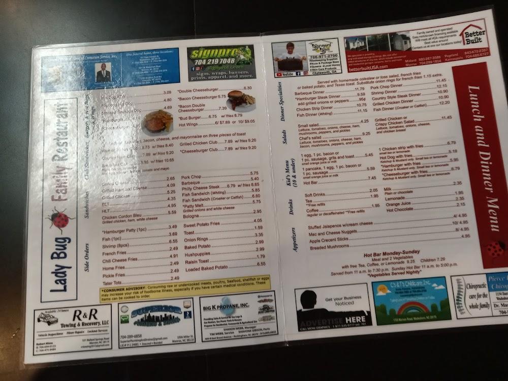 Lady Bug Family Restaurant Menu image 4